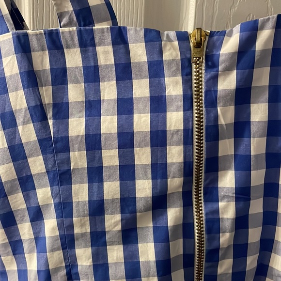 Blue Check Uterque Wrap Top - Picture 5 of 5